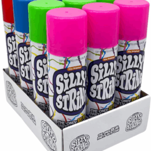 The Original !  Party Pack, 12 Pack, Assorted Colors, 3Oz Large Can the Only REAL Party in a Can! Be Silly! Shoots over 15Ft!