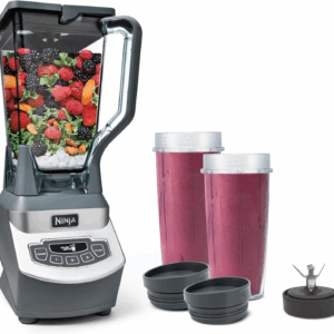 BL660 Professional Compact Smoothie & Food Processing Blender, 1100-Watts, 3 Functions -For Frozen Drinks, Smoothies, Sauces, & More, 72-Oz.* Pitcher, (2) 16-Oz. To-Go Cups & Spout Lids, Gray