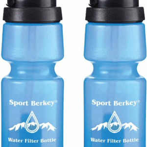 2-Pack of Sport Water Filter Bottles Ideal for Everyday Use on the Go—Driving, Sports, Exercise, Travel, Home, Work, School and Play