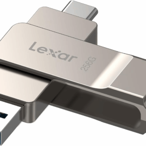 D40E 256GB Dual USB 3.2 Gen 1 Type-C Jump Drive, USB-C Flash Metal Housing Swivel Design Thumb Drive