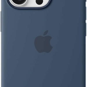 Iphone 16 Pro Silicone Case with Magsafe and Camera Control: Lightweight Phone Case, Wireless Charging Compatible, Smooth Matte Finish; Denim