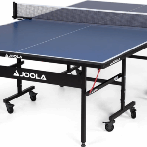 inside Professional MDF Indoor Ping Pong Table with Quick Clamp Table Tennis Net and Post Set - 10 Minute Easy Assembly - Tournament Quality - Foldable with Single Player Playback Mode