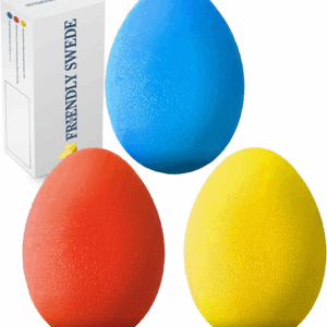 Stress Balls for Adults - 3 Squeeze Balls for Hand Therapy, Stress Relief & Strength; 3 Resistance Levels