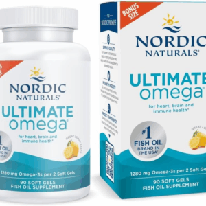 Ultimate Omega, Lemon Flavor - 90 Soft Gels - 1280 Mg Omega-3 - High-Potency Omega-3 Fish Oil Supplement with EPA & DHA - Promotes Brain & Heart Health - Non-Gmo - 45 Servings