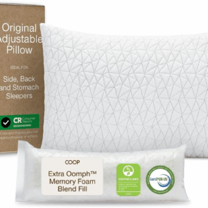 Original Adjustable Pillow, Queen Size Bed Pillows for Sleeping, Cross Cut Memory Foam Pillows - Medium Firm Back, Stomach and Side Sleeper Pillow, Certipur-Us/Greenguard Gold
