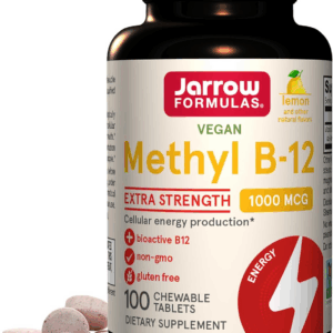 Extra Strength Methyl B-12, Dietary Supplement for Cellular Energy Production, 100 Lemon-Flavored Chewable Tablets, up to a 100 Day Supply
