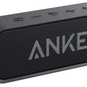Soundcore Upgraded Bluetooth Speaker with IPX5 Waterproof, Stereo Sound, 24H Playtime, Portable Wireless Speaker for Iphone, Samsung and More (Black)