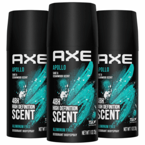 Travel Deodorant, Body Spray, Apollo, 3-Pack – 48H High-Definition Scent & Odor Protection, Sage & Cedarwood, Aluminum-Free, 1 Oz Ea