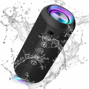 Portable Bluetooth Speaker X Stocking Stuffers: IPX7 Waterproof, Wireless, Big Sound, Deep Bass, Dual Pairing, 30H Playtime, White Elephant Gift for Adults Men Women Teen Boys Girls (Black)