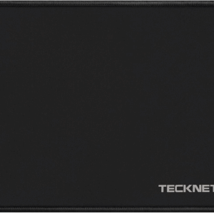 Mouse Pad with Anti-Fray Stitching, Waterproof Surface & Non-Slip Rubber Base with Stitched Edges Gaming Mouse Mat for Laptop，Compatible with Laser and Optical Mice - Black