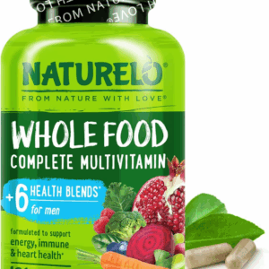 Mens Multivitamins - Whole Food Multivitamin for Men with Vitamins, Minerals - 120 Vegetarian Capsules for Energy, Brain, Heart, Eye Health*