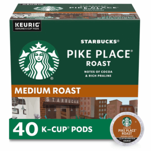 Medium Roast K-Cup Coffee Pods — Pike Place for Keurig Brewers — 1 Box (40 Pods)
