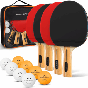 Ping Pong Paddles - High-Performance Set with Premium Table Tennis Rackets, 3-Star Ping Pong Balls, Compact Storage Case | Professional Quality Ping Pong Paddle Set | Indoor & Outdoor Games