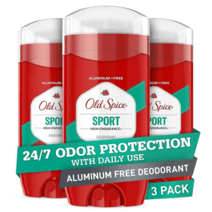 Aluminum Free Deodorant for Men, High Endurance, 24/7 Sweat Defense & Odor Protection, 24/7 Freshness & Lasting Scent, Sport Scent, 3.0 Oz (Pack of 3)